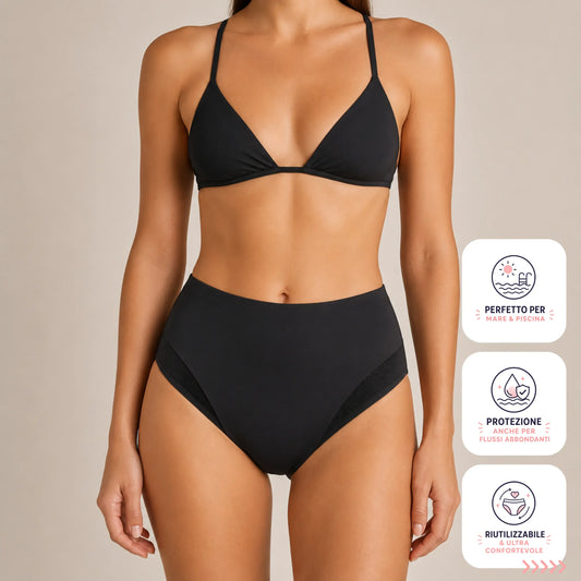 Costume da bagno Mestruale vita alta Ultra-Assorbente